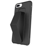 Wholesale iPhone SE 2020 / 8 / 7 PU Leather Hand Grip Kickstand Case (Black)